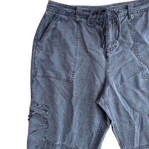 Sundance Nightfall Cargo Pants Womens Size 8 Tencel Drawstring Pockets Utility